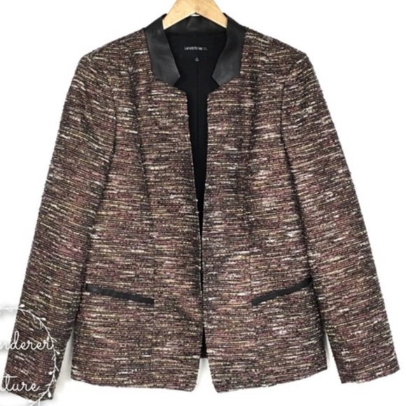 Lafayette 148 | Metallic Tweed Leather Blazer 10 - Picture 2 of 7